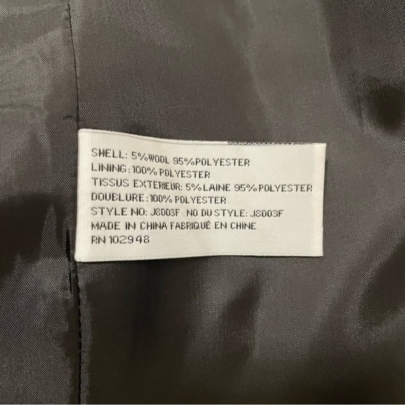 Tulle Anthropologie M Peacoat Plaid Grey Blue J8003F Jacket Coat Pockets - Picture 10 of 16